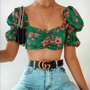 SOLD: NOT ON POSHMARK -  Floral Miami Zara Crop Top